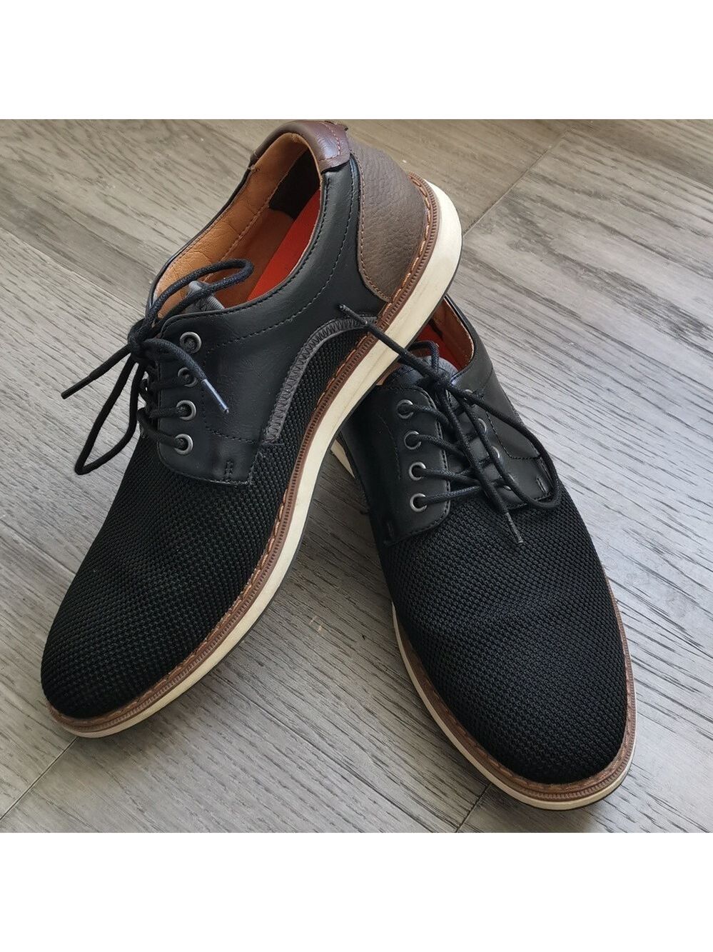Mens Mix no. 6 Ferth Oxford shoes. Black/ brown, lace ups preppy shoes. Size 9
